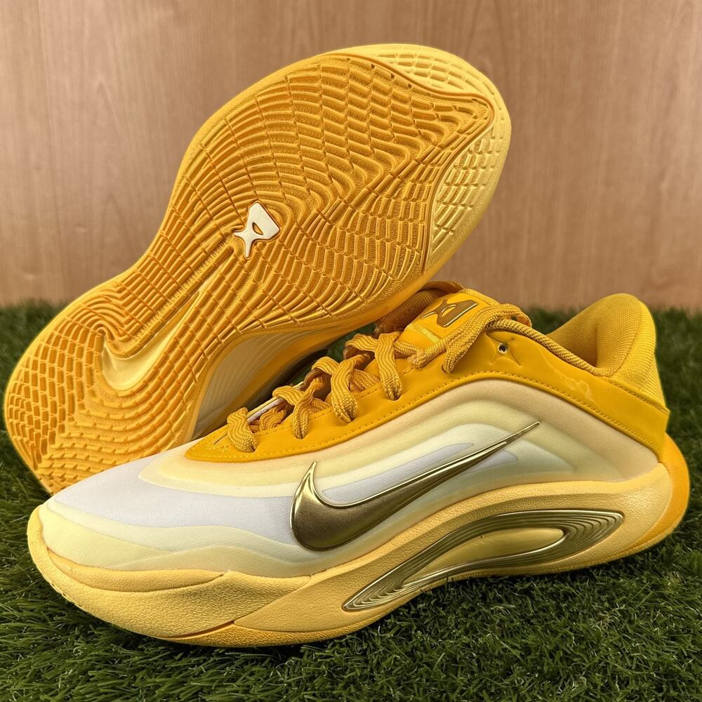 Nike A'One Sunshine Yellow Basketball Shoes FZ8605-701 Women's Sz 7